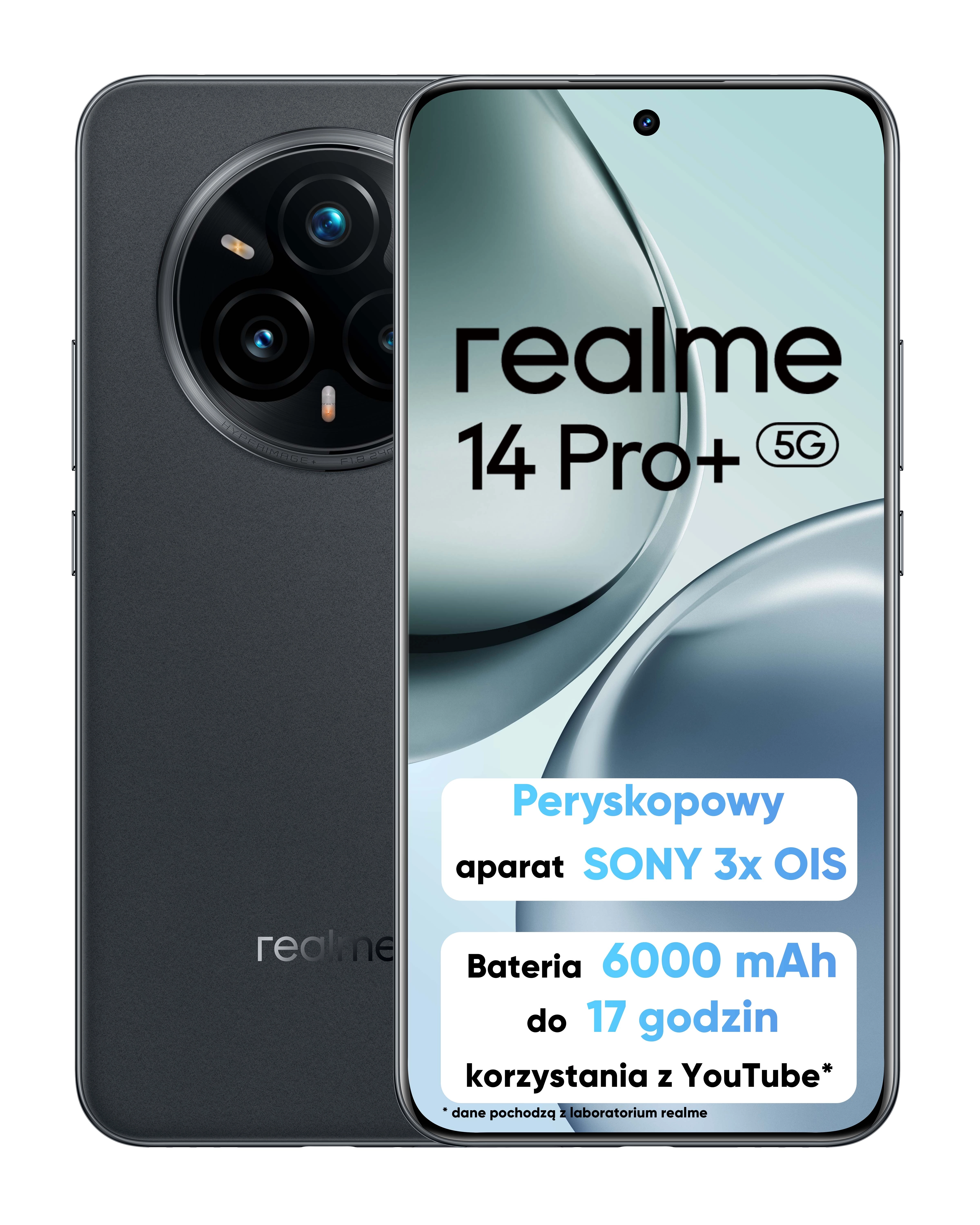 Smartfon realme 14 Pro+ 5G 8/256GB 6,83" 120Hz 50Mpix Szary