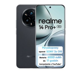 Smartfon realme 14 Pro+ 5G 8/256GB Funkcje AI 6,83" 120Hz 50Mpix Szary