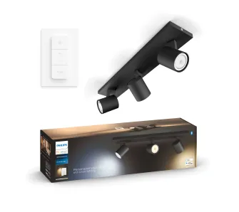 Oświetlenie punktowe Philips Hue White Ambiance Potrójne Runner Czarny