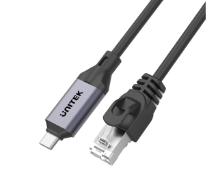 Unitek C18148AGY01-1M Ethernet USB C RJ-45 LAN 1m Czarny