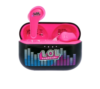 Słuchawki bezprzewodowe OTL Technologies LOL Suprise! TWS Earphones Dla Dzieci Dokanałowe Bluetooth 5.3 Czarno-różowy