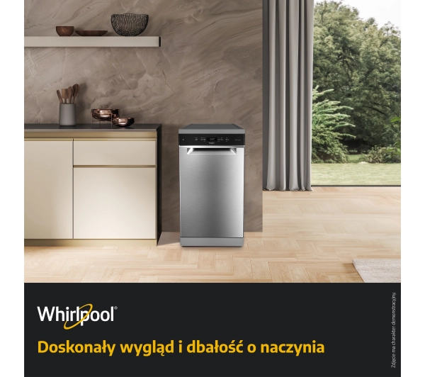 Whirlpool WH6FC11BS7A0X 45cm Automatyczne otwieranie drzwi Szuflada na sztućce - TRZECI -55%, ALBO 5-TY ZA 1ZŁ - Kup na Raty - RRSO 0%