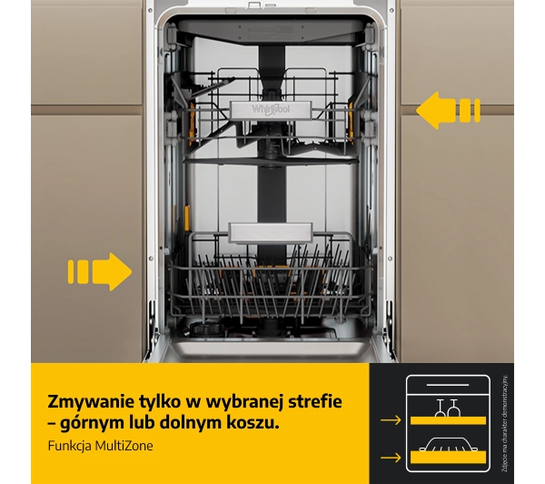 Whirlpool WH6FC11BS7A0X 45cm Automatyczne otwieranie drzwi Szuflada na sztućce - TRZECI -55%, ALBO 5-TY ZA 1ZŁ - Kup na Raty - RRSO 0%
