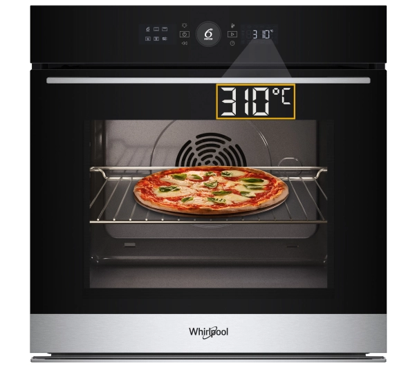 Piekarniki do zabudowy - Whirlpool WOI5S8CM1SXA Pizza 310C Termoobieg AirFry Inox
