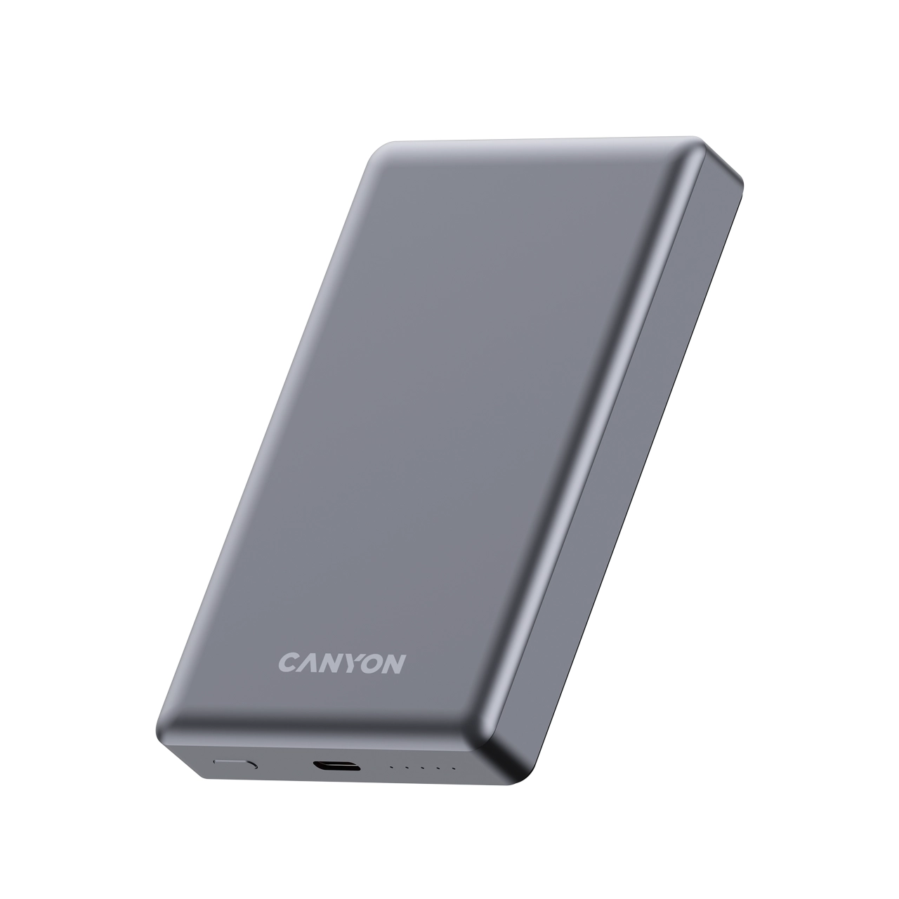 фото Зовнішній акумулятор (павербанк) Canyon OnPower 510 Slim Magsafe 10000mAh 20W Dark Grey (CNS-CPB510DG)