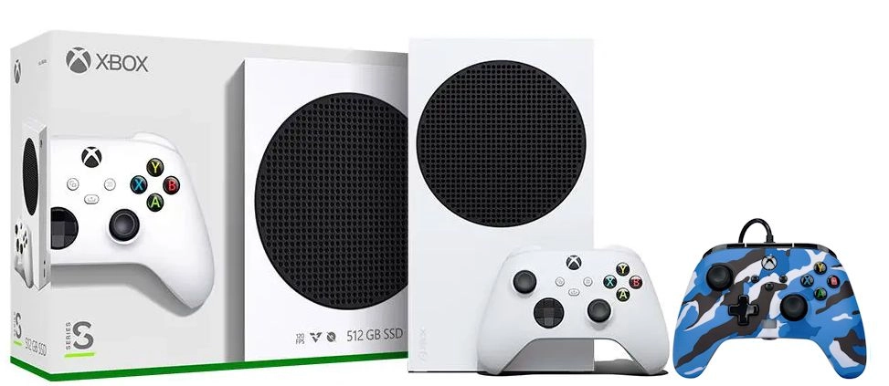 Konsola Xbox Series S 512GB + Pad PowerA Enhanced Blue Camo