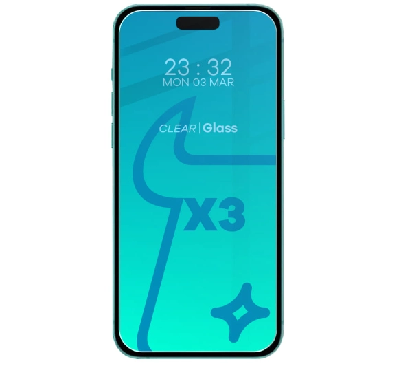 Bizon 3x szkło + szybka na aparat Clear 2 Pack do iPhone 15