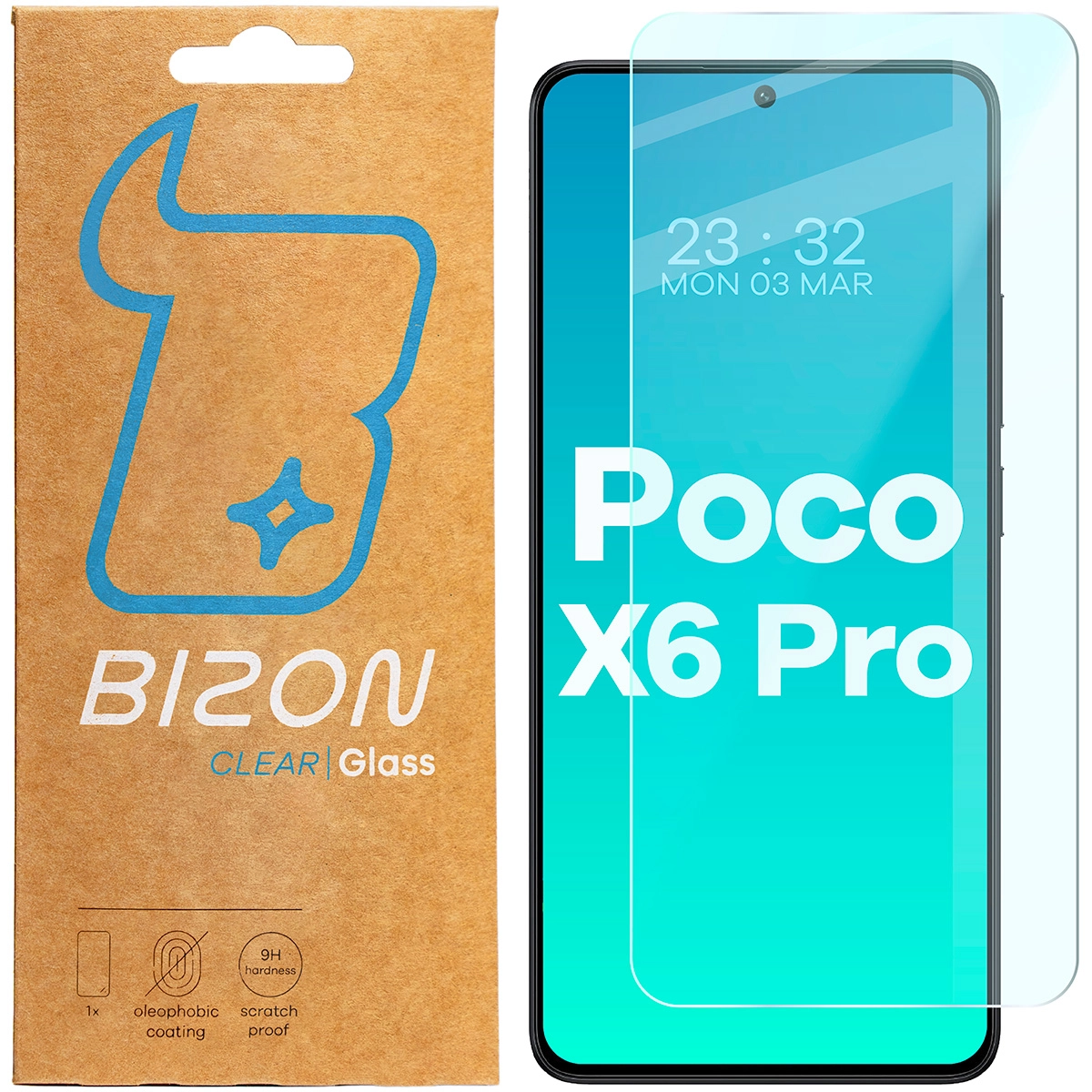 Szkło hartowane Bizon Clear 2 do Xiaomi Poco X6 Pro/X7 Pro