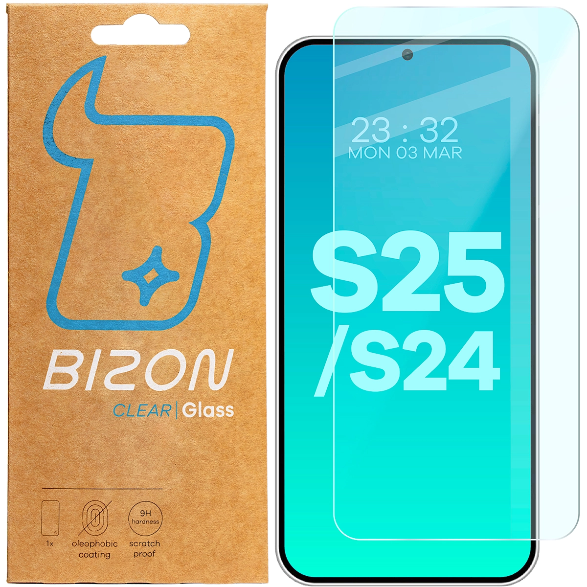 Szkło hartowane Bizon Clear 2 do Galaxy S25/S24