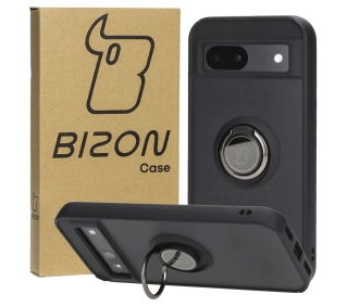 Bizon z uchwytem na palec Hybrid Ring do Google Pixel 8a Przydymione z czarną ramką