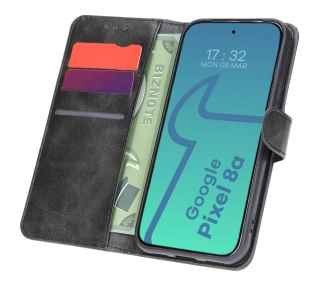 Bizon z klapką Pocket do Google Pixel 8a Czarny