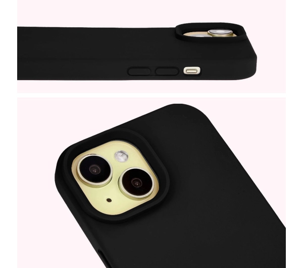 Bizon Silikonowe Soft do iPhone 15 Czarny