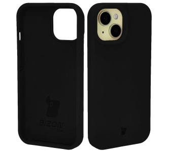 Etui Bizon Silikonowe Soft do iPhone 15 Czarny
