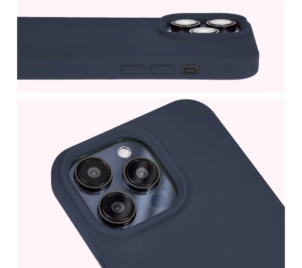 Bizon Silikonowe Soft do iPhone 14 Pro Max Ciemno-niebieski