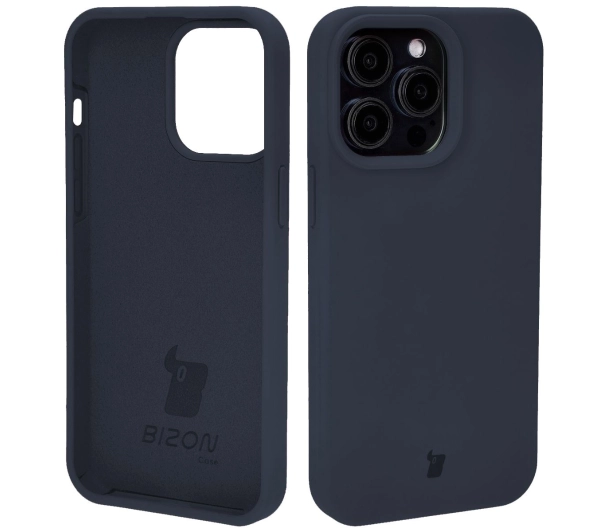 Bizon Silikonowe Soft do iPhone 14 Pro Max Ciemno-niebieski