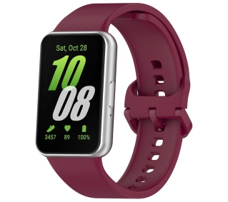 Bizon Strap Watch Silicone do Galaxy Fit 3 Burgundowy