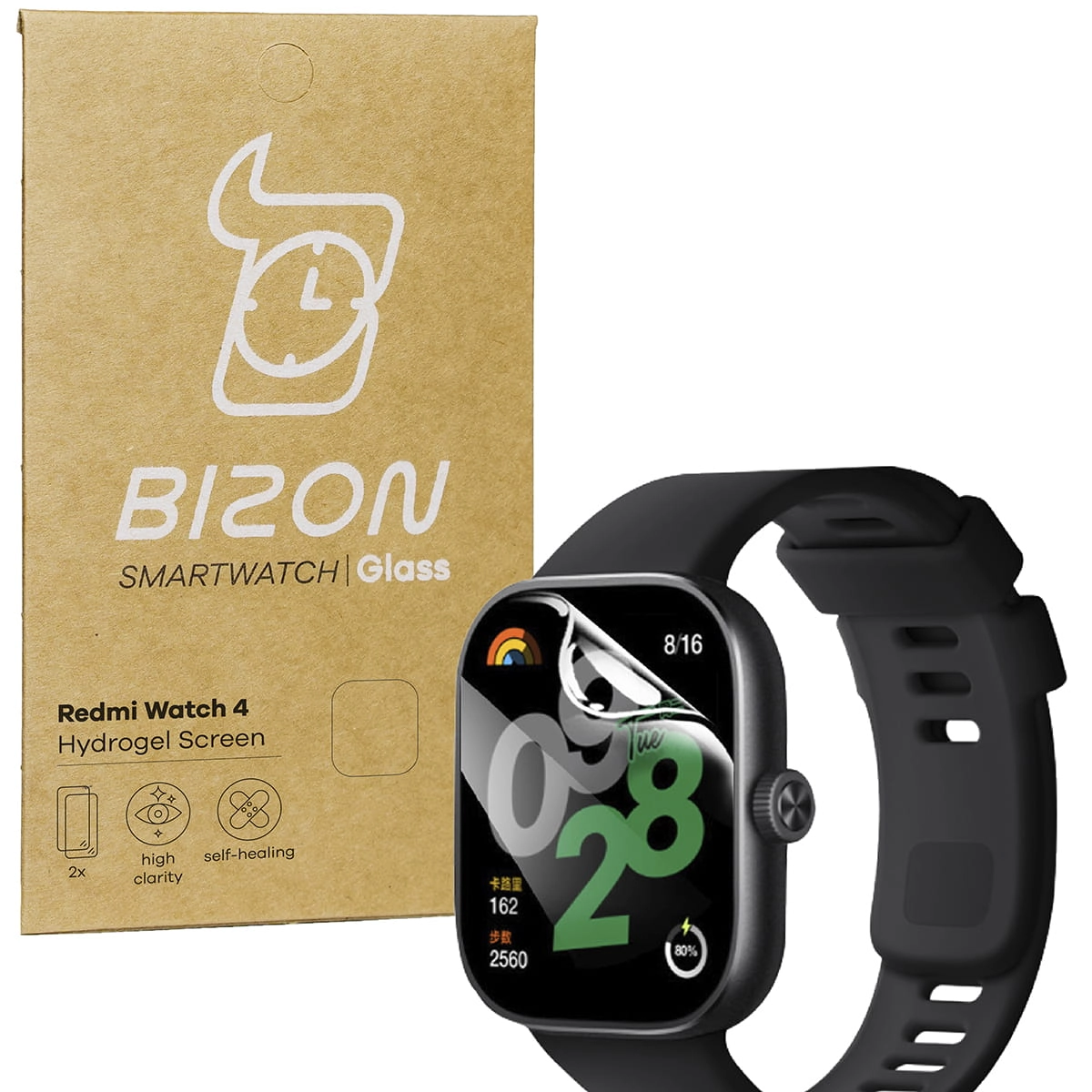 Folia hydrożelowa Bizon na ekran do Redmi Watch 4 2 sztuki
