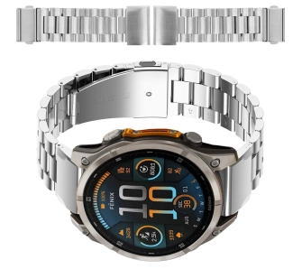 Bransoleta Bizon ze stali nierdzewnej Aura QuickFit 22mm Srebrny