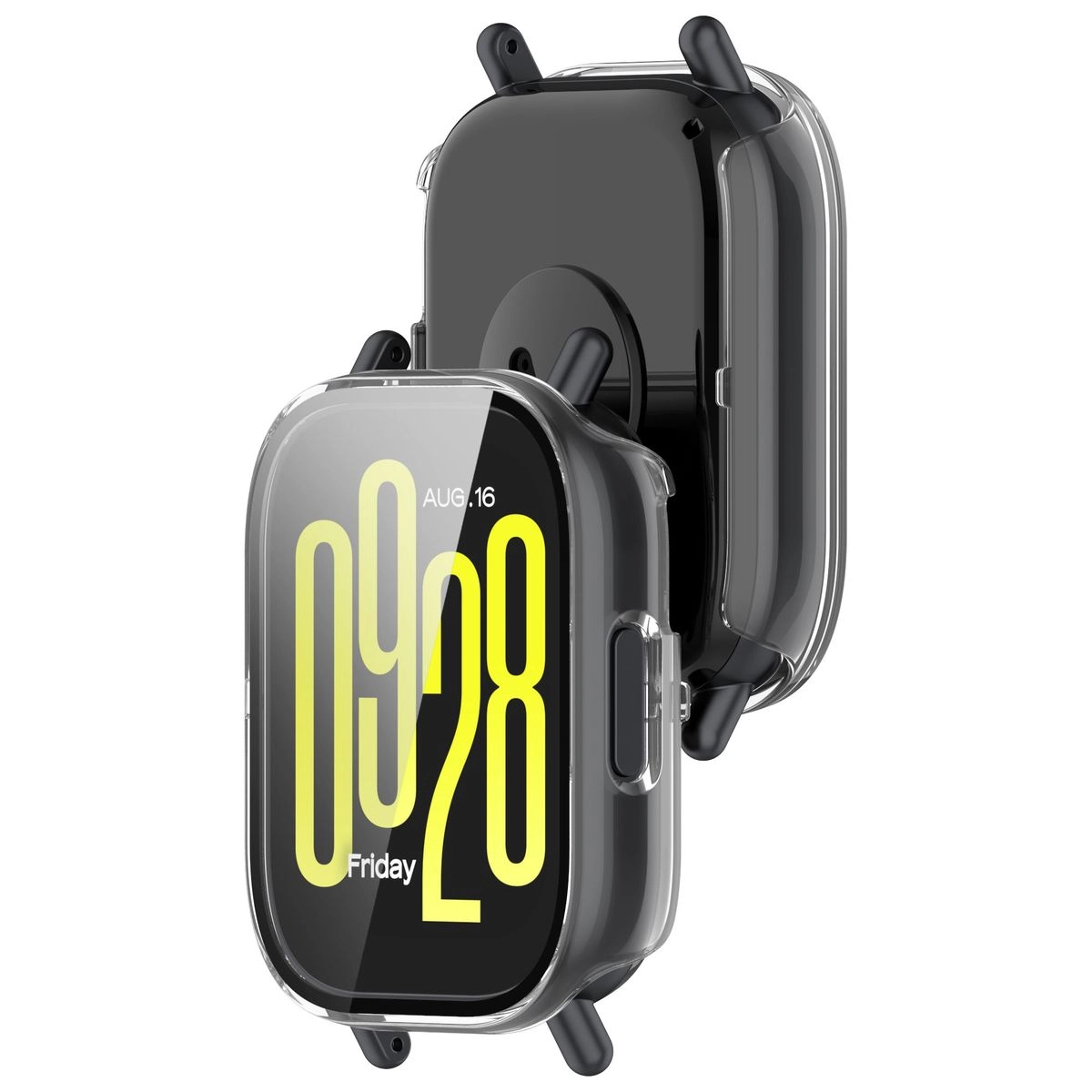 Nakładka na tarczę Bizon ze szkłem do Xiaomi Redmi Watch 5 Lite Przezroczysty