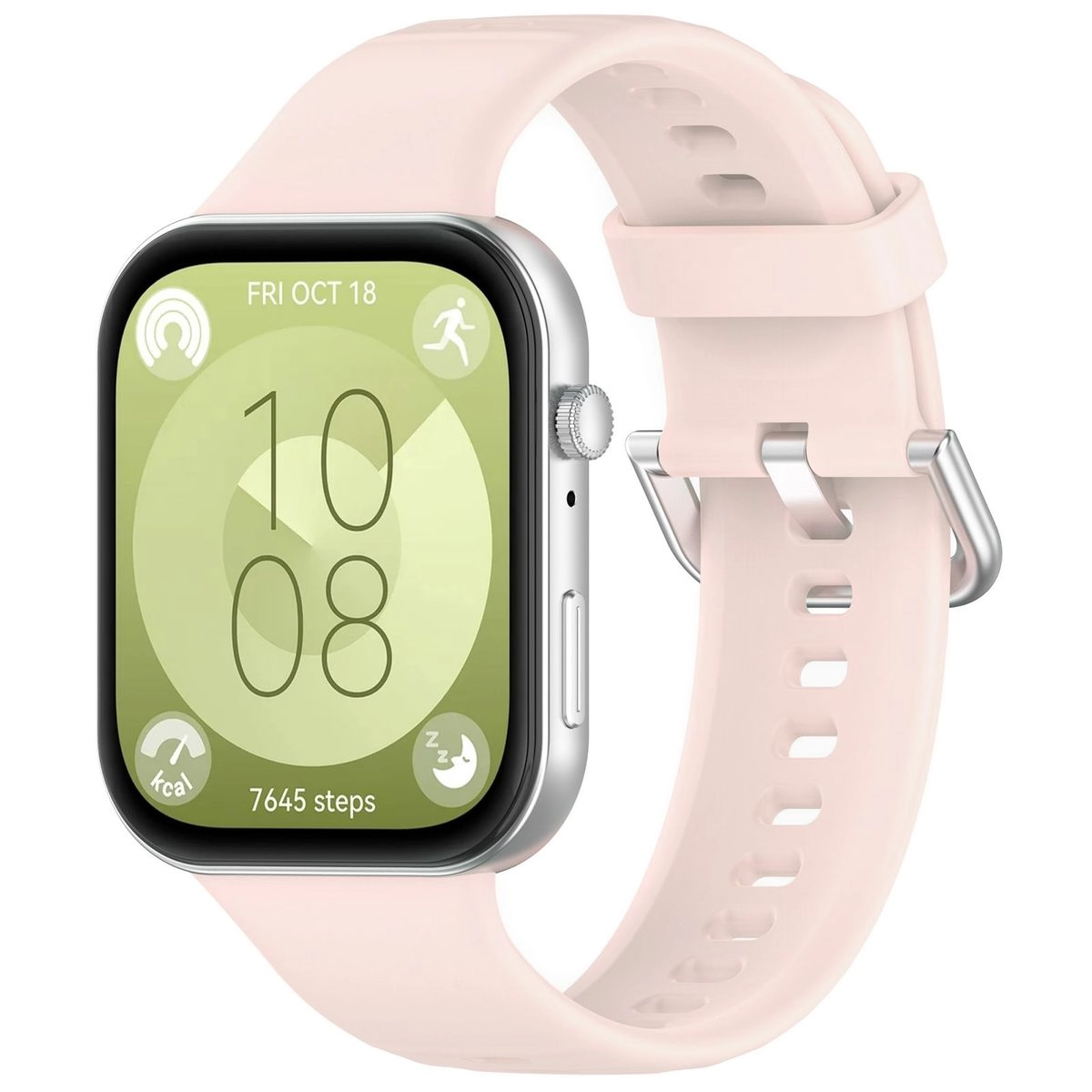 Pasek Bizon Strap Watch Silicone Pro SR do Huawei Watch Fit 3 Jasno-różowy