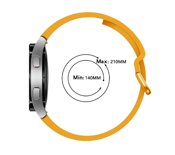 Bizon Strap Watch Silicone do Galaxy Watch 20mm Marchewkowy