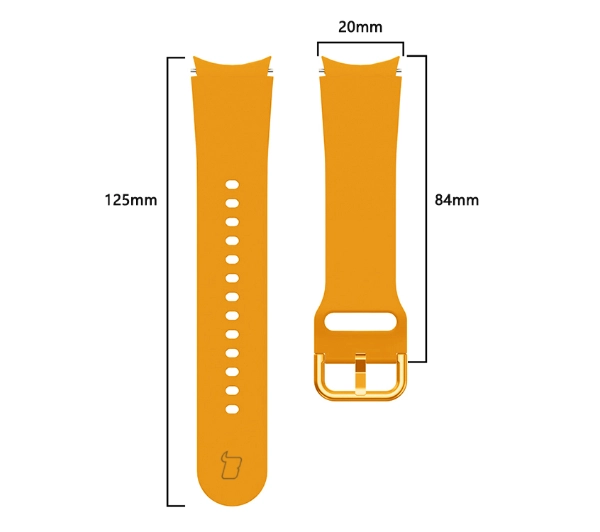 Bizon Strap Watch Silicone do Galaxy Watch 20mm Marchewkowy