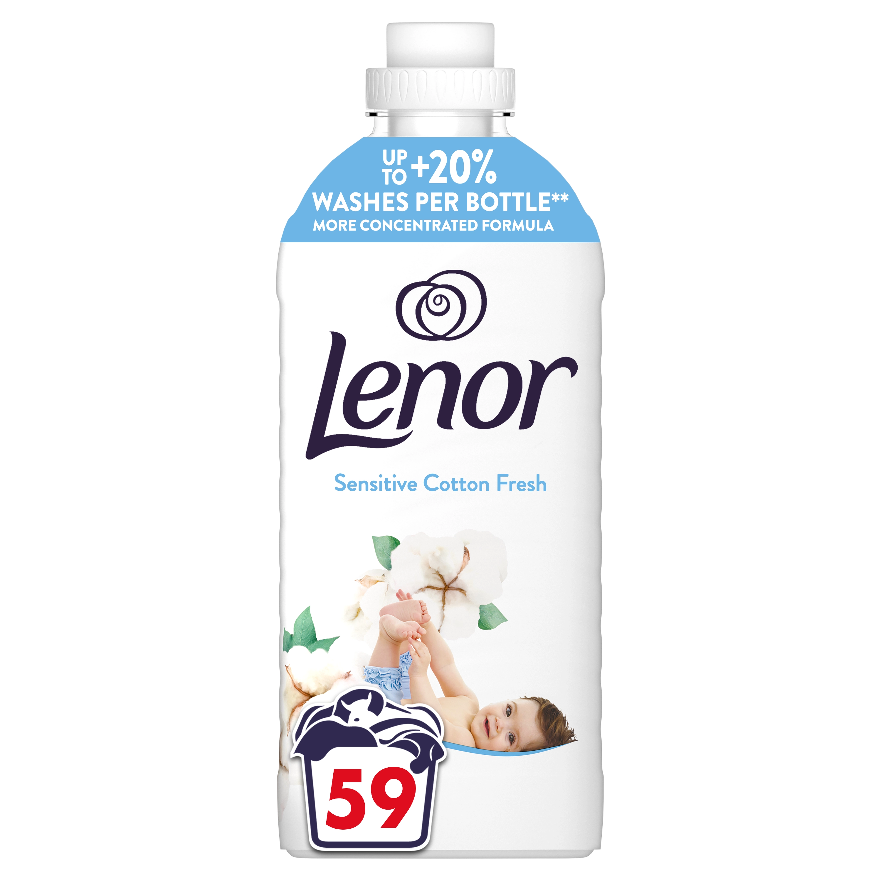 Płyn do płukania Lenor Sensitive Cotton Fresh 59 prań 1,239l