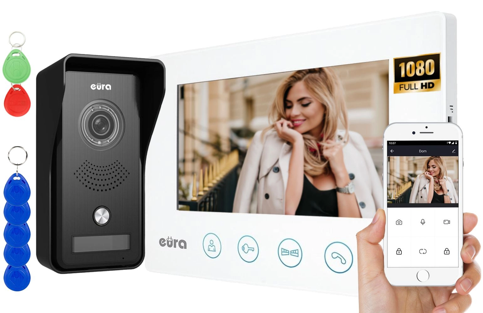 Wideodomofon Eura-Tech Eura VDP-42A3 Gamma+ Biały