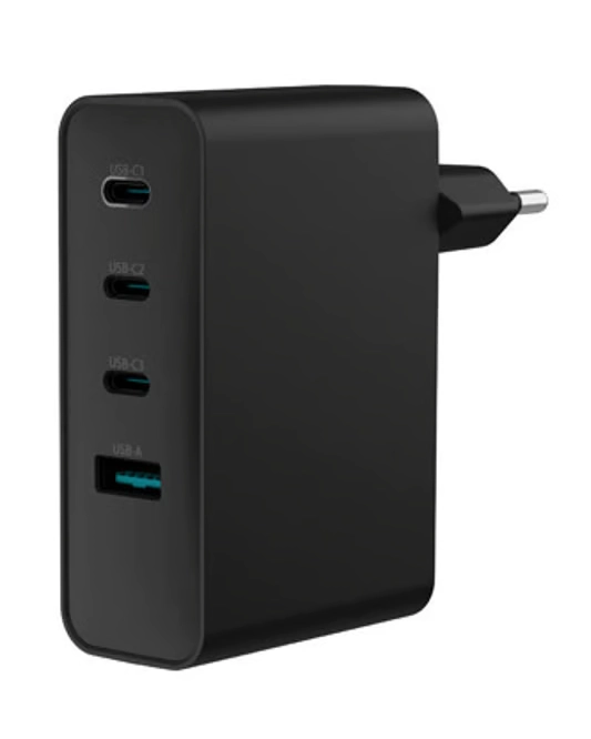 Ładowarka sieciowa Natec Ribera GaN USB-C USB-A 100W Czarny
