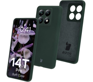 Bizon Silikonowe Soft do Xiaomi 14T Pro Ciemnozielony