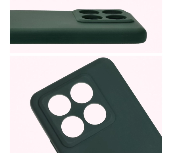 Bizon Silikonowe Soft do Xiaomi 14T Pro Ciemnozielony