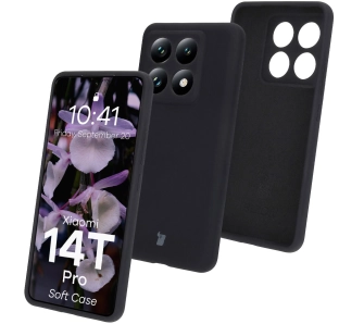 Etui Bizon Silikonowe Soft do Xiaomi 14T Pro Czarny
