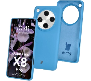 Bizon Silikonowe Soft do Oppo Find X8 Pro Niebieski