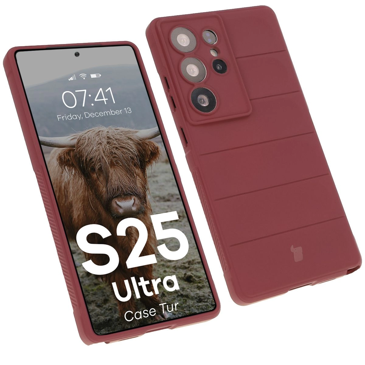 Etui Bizon Tur do Galaxy S25 Ultra Ciemnofioletowy