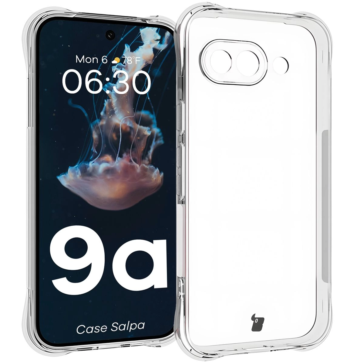 Etui Bizon Elastyczne Salpa do Google Pixel 9a Przezroczysty