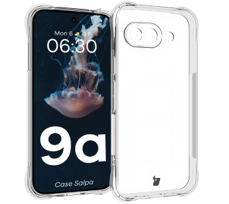 Etui Bizon Elastyczne Salpa do Google Pixel 9a Przezroczysty