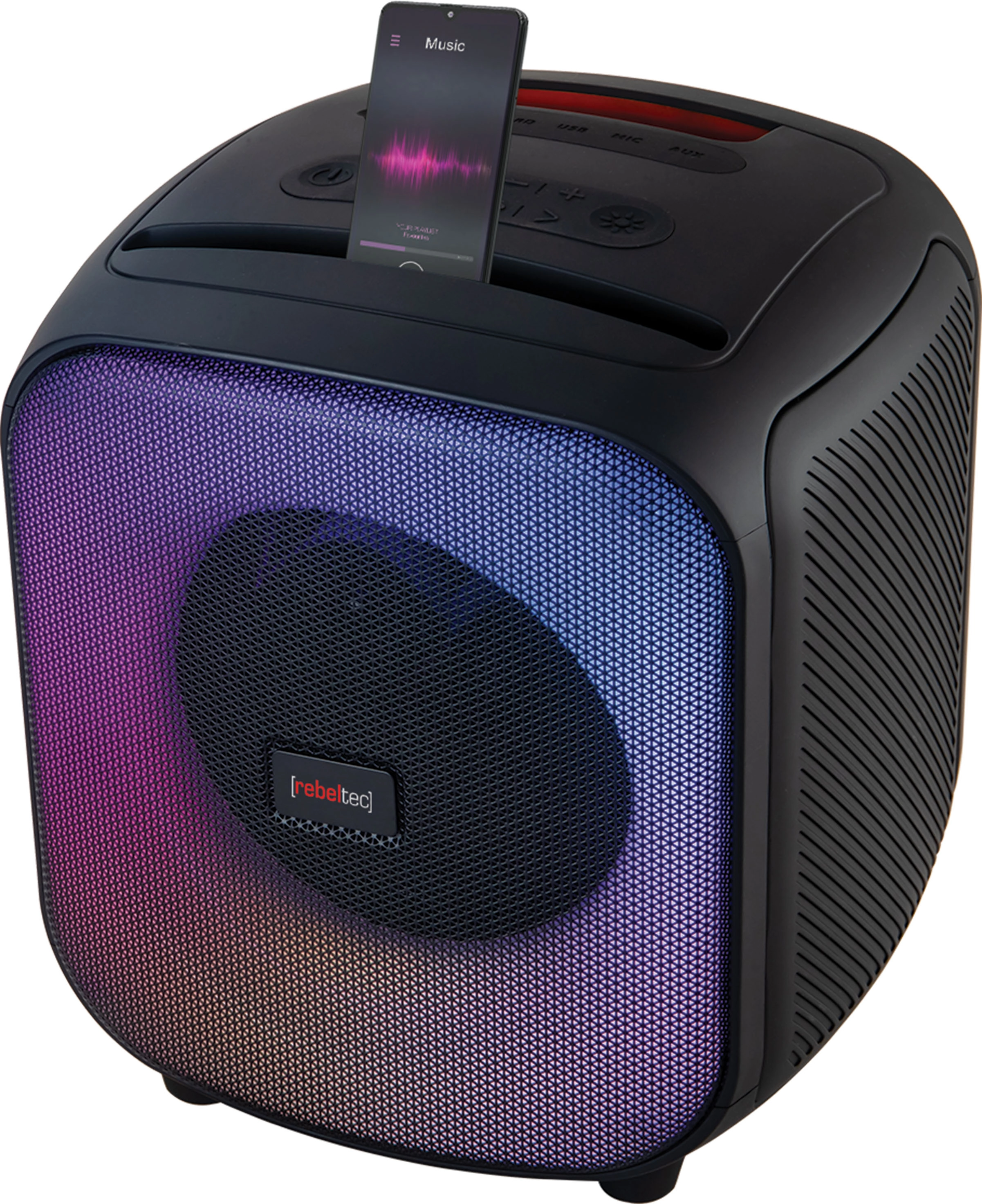 Głośnik Bluetooth Rebeltec PowerCUBE 500 60W Radio FM Czarny