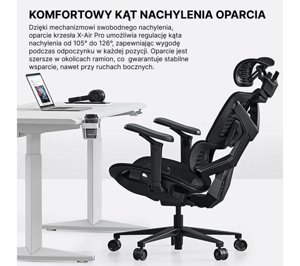 Anda Seat X-Air Pro XL Gamingowy do 120kg Tkanina Czarny - Kup na Raty - RRSO 0%