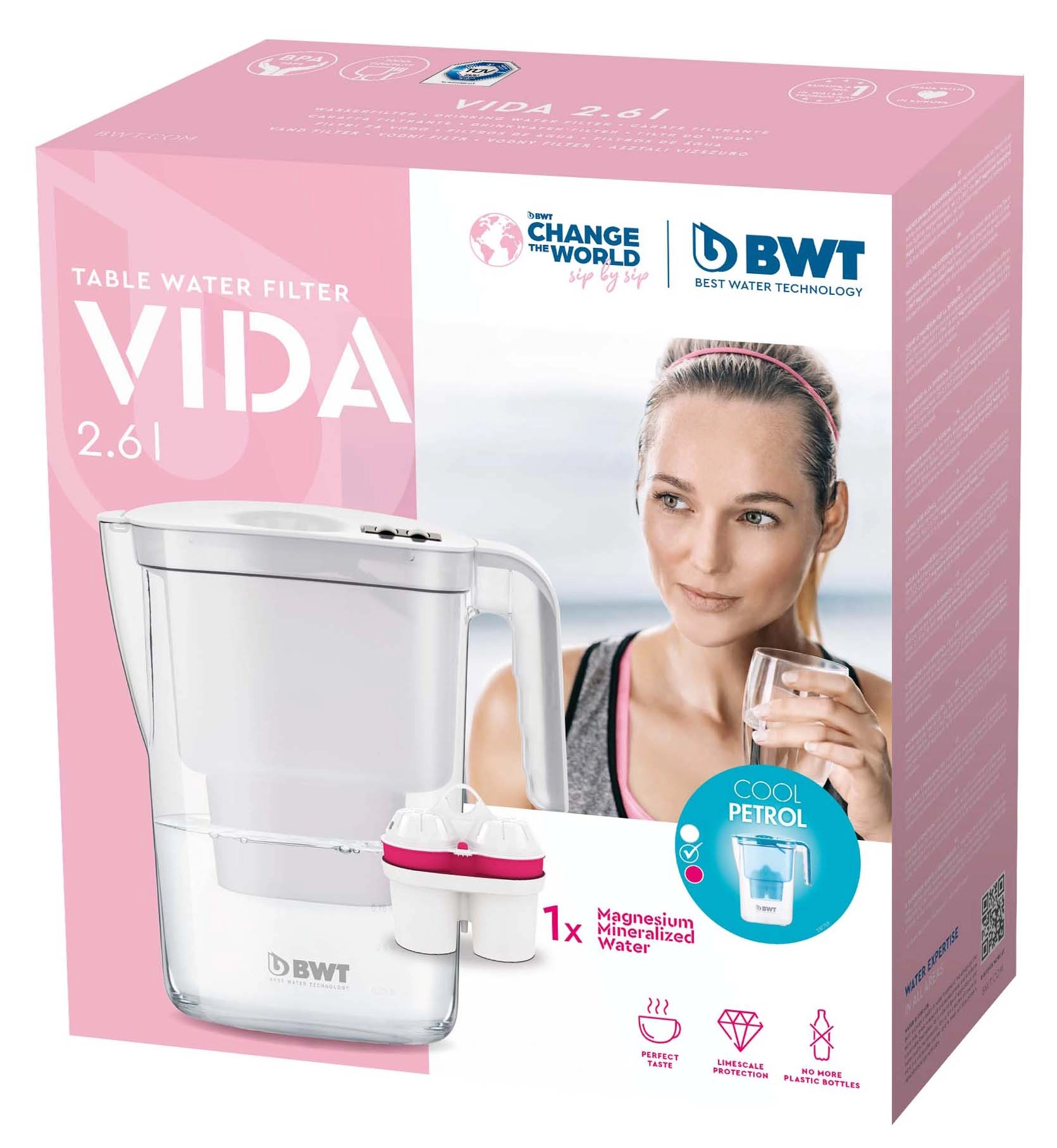 Dzbanek filtrujący BWT Vida 2,6l 1 wkład Niebieski