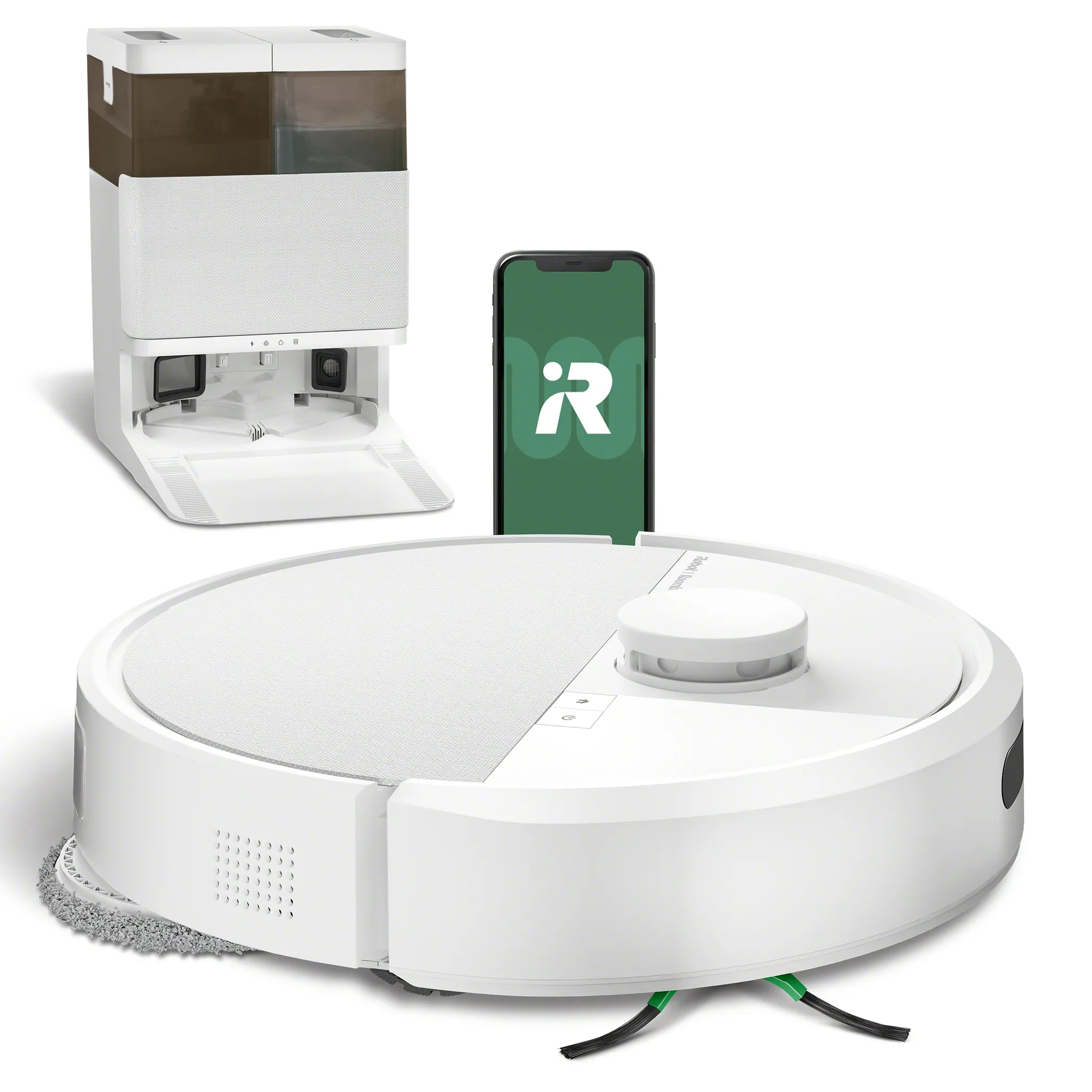 Robot sprzątający iRobot Roomba Plus 405 Combo Funkcja mopowania Stacja oczyszczająca Tworzenie mapy pomieszczenia 61dB Biały