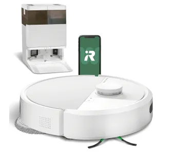 Robot sprzątający iRobot Roomba Plus 405 Combo Funkcja mopowania Stacja oczyszczająca Tworzenie mapy pomieszczenia 61dB Biały