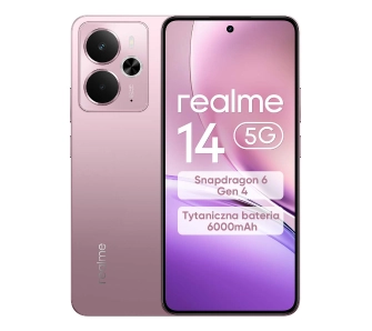 Smartfon realme 14 5G 12/256GB Funkcje AI 6,67" 120Hz 50Mpix Różowy