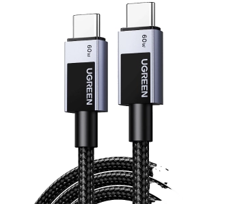 Kabel UGREEN USB-C 2.0 do USB-C 2.0 L524 PD 60W 3m Szary