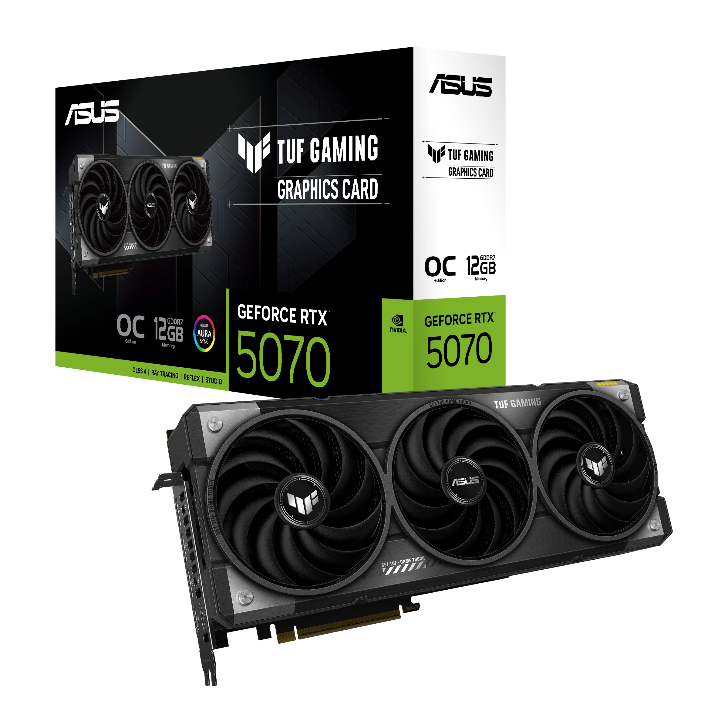 Karta graficzna ASUS TUF Gaming GeForce RTX 5070 OC Edition 12GB GDDR7 192bit DLSS 4