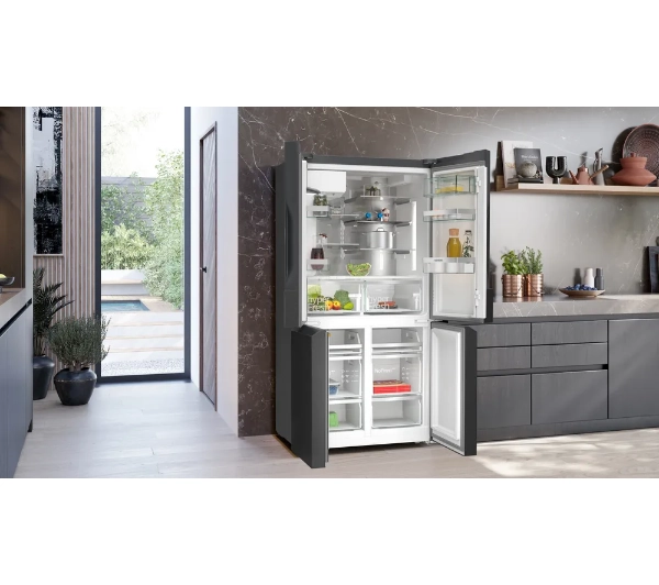 Siemens iQ500 KF96DAXEA Pełny No Frost 183cm  Dystrybutor wody Zdalne sterowanie Czarna stal szczotkowana - TRZECI -55%, ALBO 5-TY ZA 1ZŁ - Kup na Raty - RRSO 0%