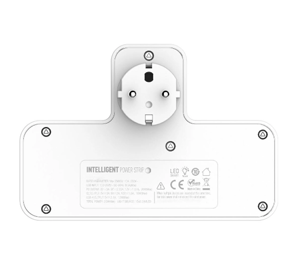 Beline BLNPH01 LED 2xUSB-A,1x USB-C, 2xAC Biały