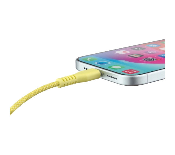 QUALO USB-C do USB-C 1,5m 3A Żółty