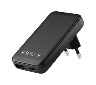 Ładowarka sieciowa QUALO USB USB-C QLSGNUSAC45 Czarny