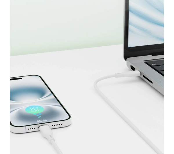 QUALO USB-C do Lightning 1,5m 2,4A Biały