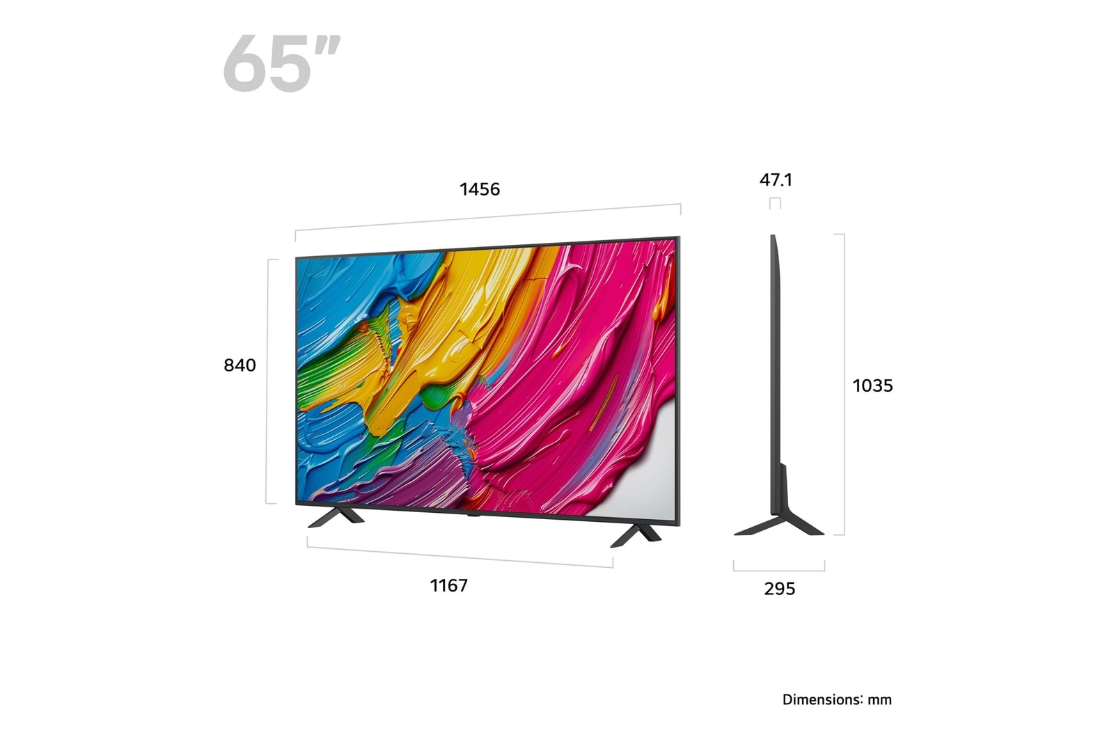 Telewizor LG 65QNED80A6A  65" QNED AI 4K webOS DVB-T2